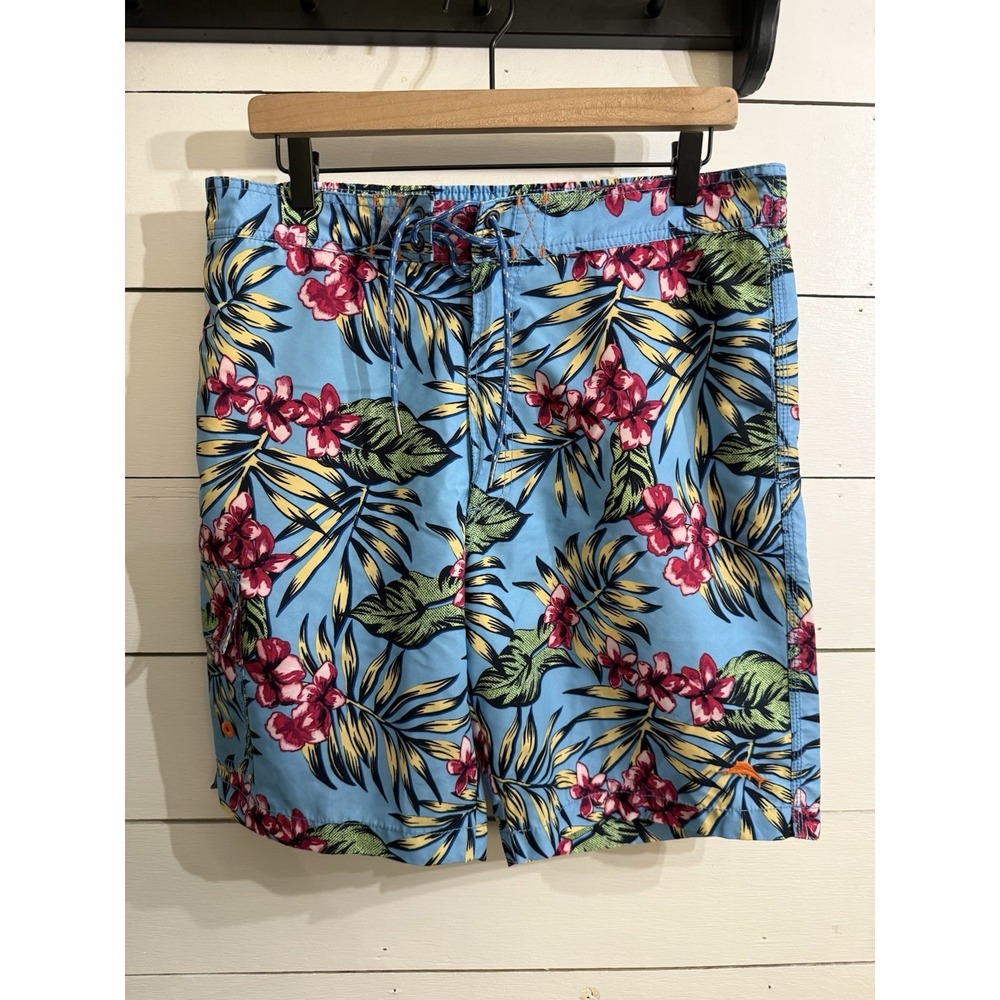 Tommy Bahama Relax Medium NWT Palm Tree Tropical Swim Trunks Shorts Mesh Lined